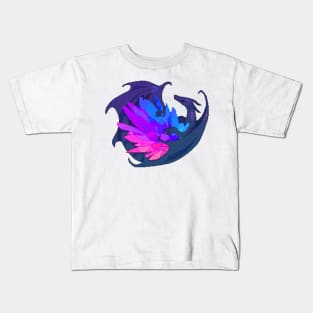 Bisexual Pride Flag Crystal Dragon Kids T-Shirt